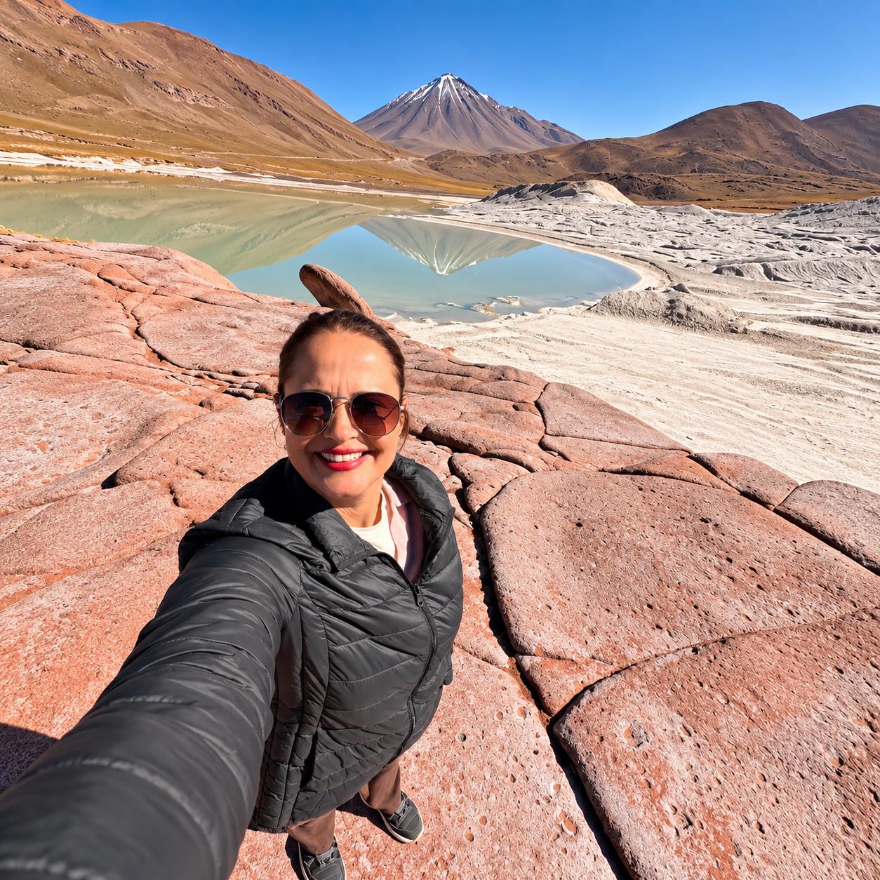 Patrícia em destino de viagem