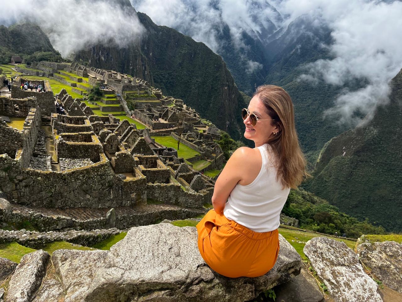 Patrícia em Machu Picchu
